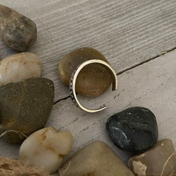 Sterling Silver Hearts Band Toe Ring Midi Ring - Picture 3 of 3